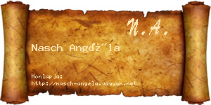 Nasch Angéla névjegykártya